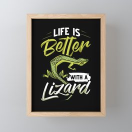 Lizard Pet Reptile Eggs Cage Food Lover Framed Mini Art Print