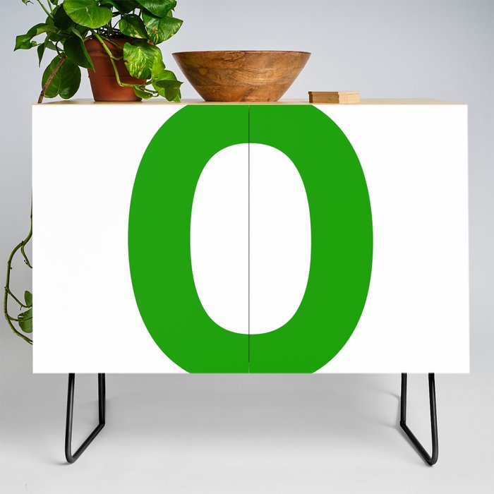 Letter O (Green & White) Credenza