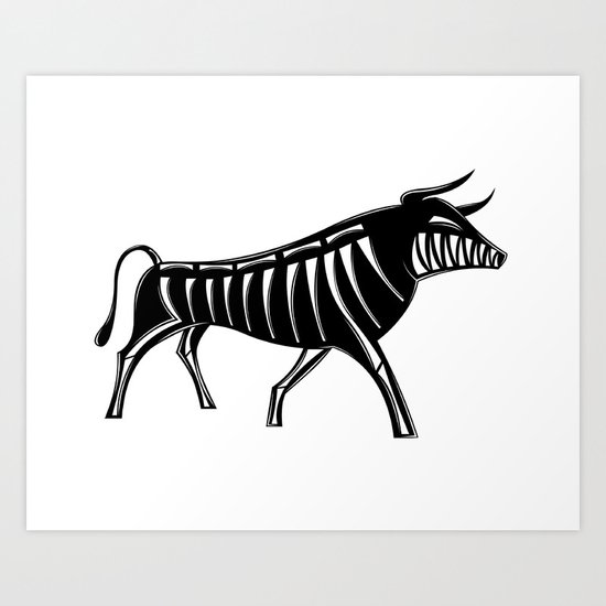 XRAY Bull Art Print
