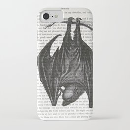 Vampire Bat on Vintage "Dracula" Page iPhone Case