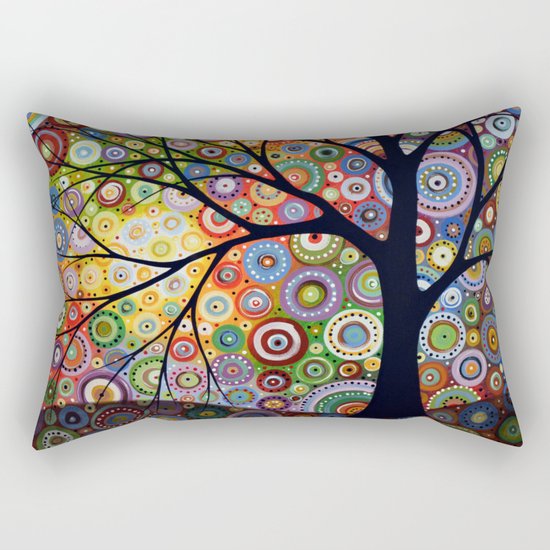 Abstract Landscape Original Painting...VISIONS OF NIGHT, by Amy Giacomelli Rectangular Pillow
