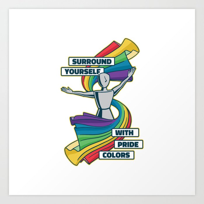 Pride Colours Aesthetic LGBTQ Design. Art Print by N0mAdsLAnd | Society6