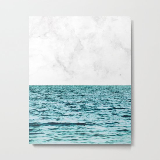 Ocean + Marble || #society6 #decor #buyart Metal Print