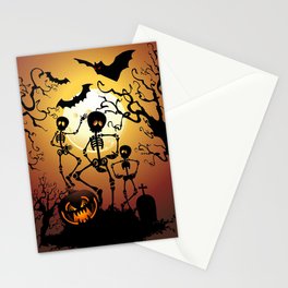 Skeletons Macabre Dance Stationery Cards