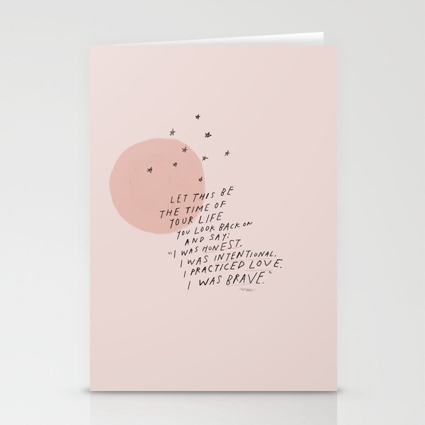 "Let This Be The Time Of Your Life.." | Minimal Home Decor Design Stationery Cards