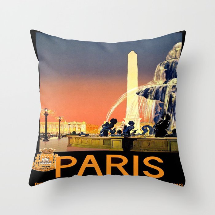 Vintage poster - Paris Throw Pillow