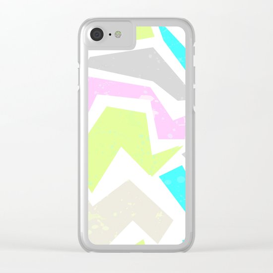 Abstract painting in pastel shades . Clear iPhone Case
