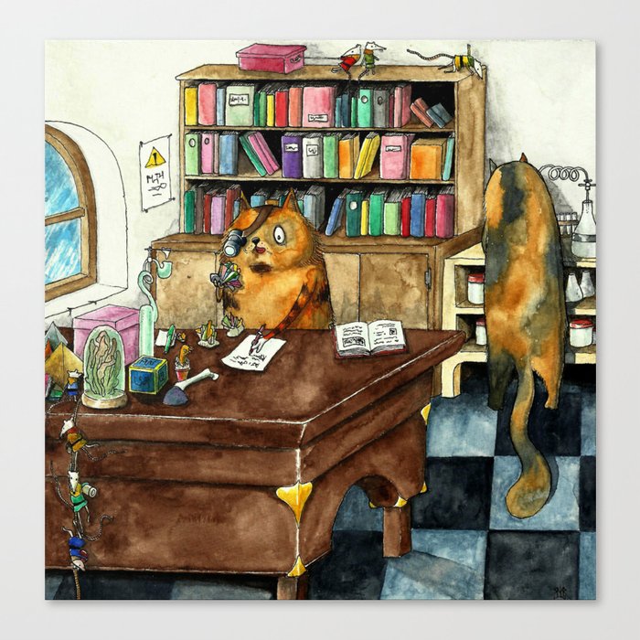 Cat laboratory Canvas Print