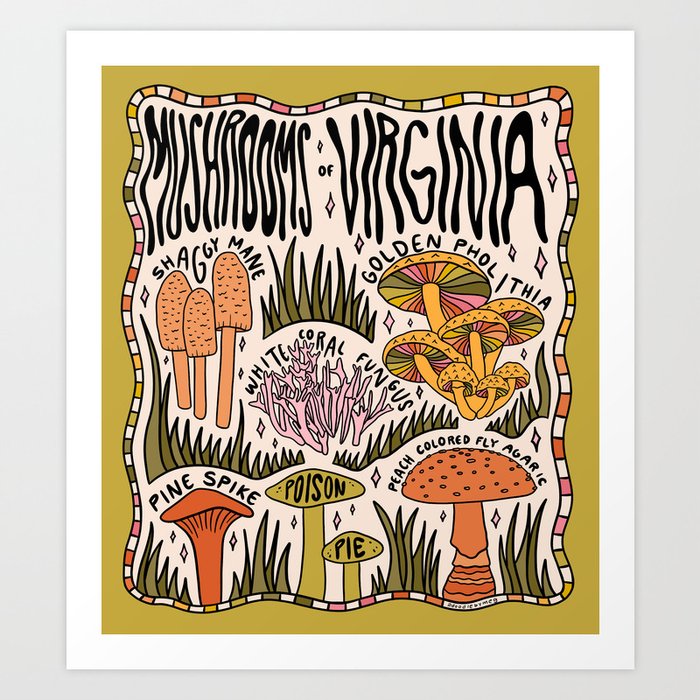 Mushrooms of Virginia Art Print