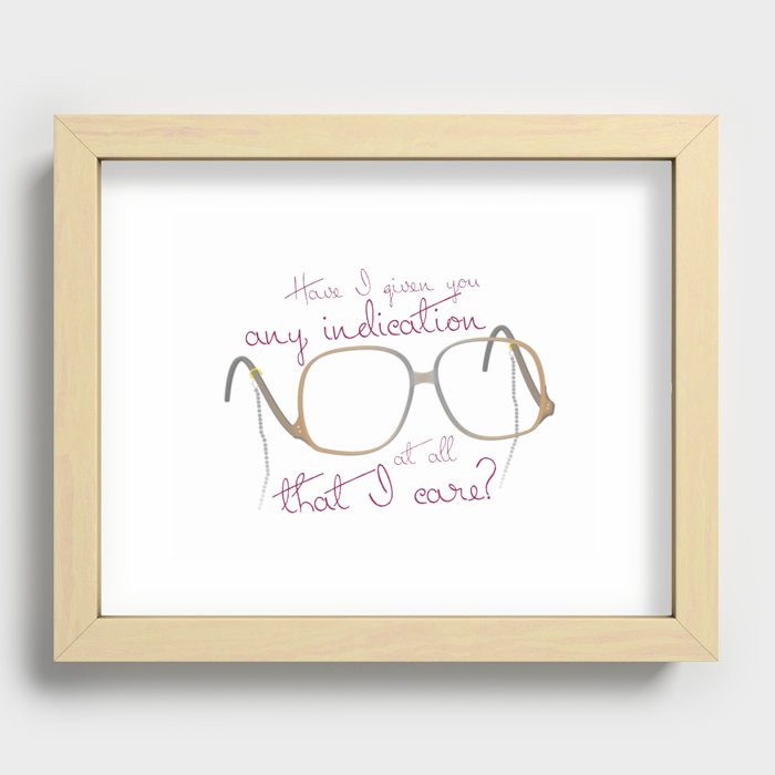 Funny Sofia Quote - The Golden Girls Recessed Framed Print