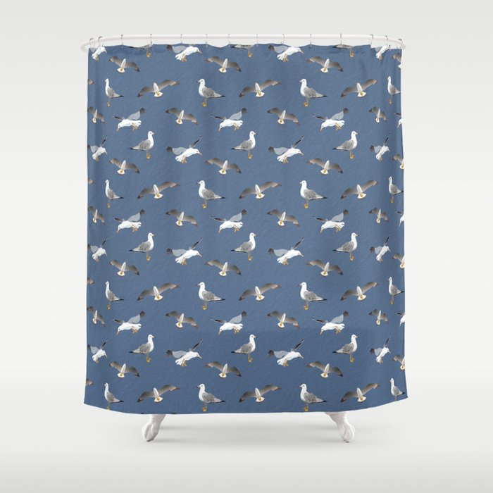 Seagulls by the Lakeside Shower Curtain