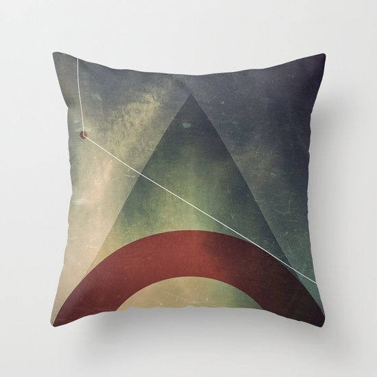 triangle half circle Throw Pillow