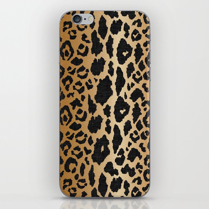 Leopard Print Linen iPhone Skin