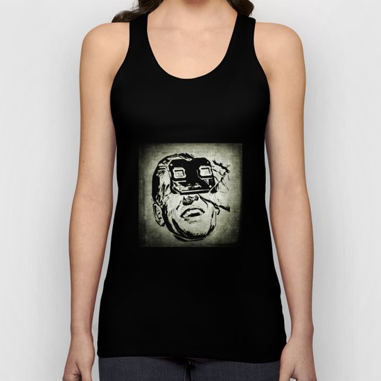 3D glasses vintage Unisex Tank Top
