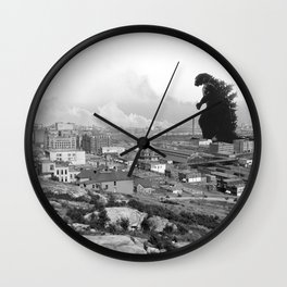 Old Time Gojira Wall Clock