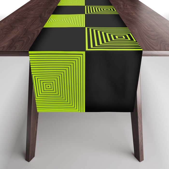 Colour Pop Squares - Lime Green Table Runner