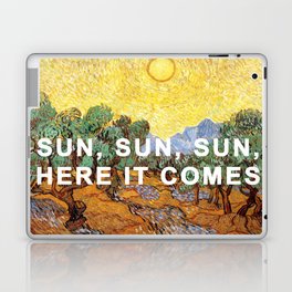 Here Comes the Yellow Sky and Sun Laptop Skin