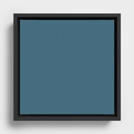 Ocean Storm Blue Framed Canvas