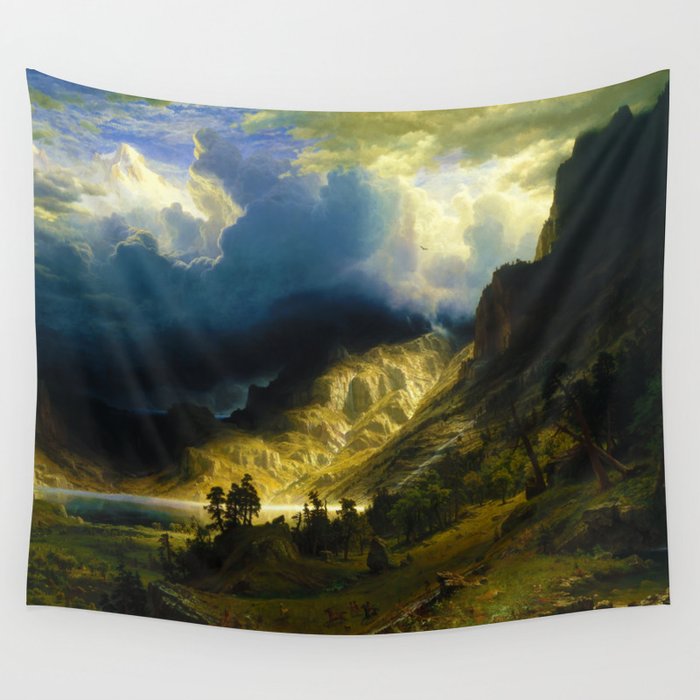 A Storm in the Rocky Mountains, Mt. Rosalie (1866) Wall Tapestry