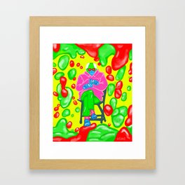 Inauguration Bernie Sanders - Trapped in a Lava Lamp - Alien 420 Couture  Framed Art Print