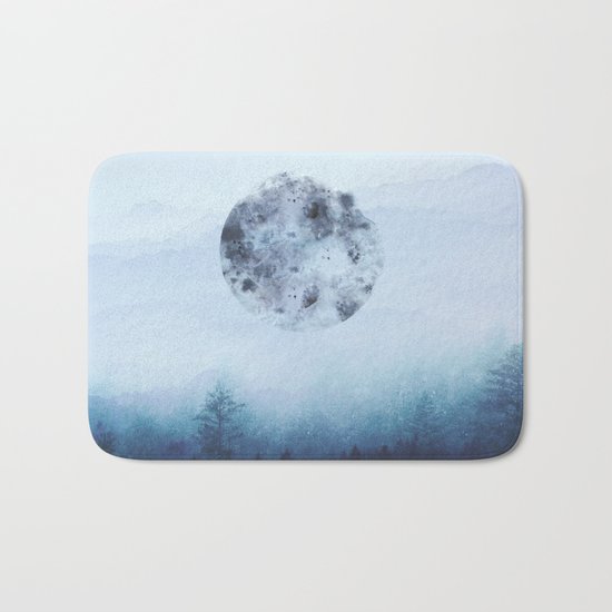 Watercolor Moon Bath Mat