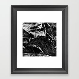 Marble Black Framed Art Print