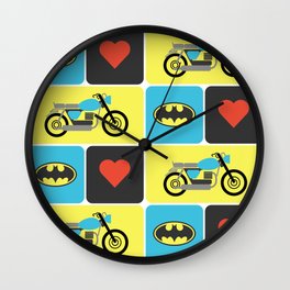 The Bike & The Bat Wall Clock
