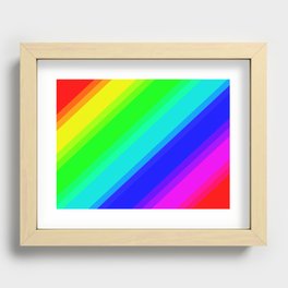 Brightly Coloured Stripes Recessed Framed Print