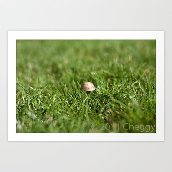 Mushroom sad Art Print