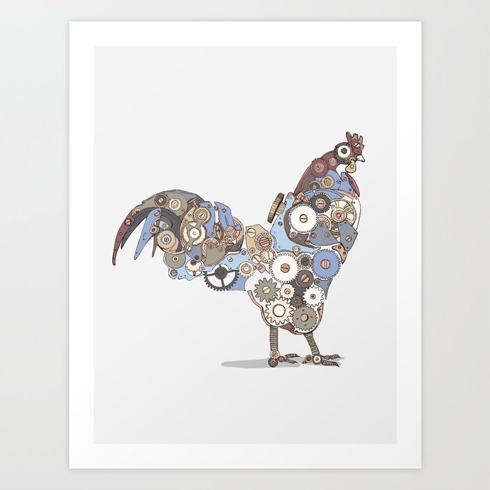 Chicken Alarm Art Print