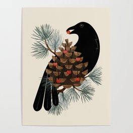 Bird & Berries Poster