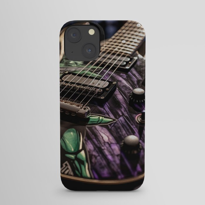 Comic Book Electric Guitar - Oil Style iPhone Case