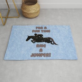 For a Fun Time, Ride A Jumper! Horse Area & Throw Rug