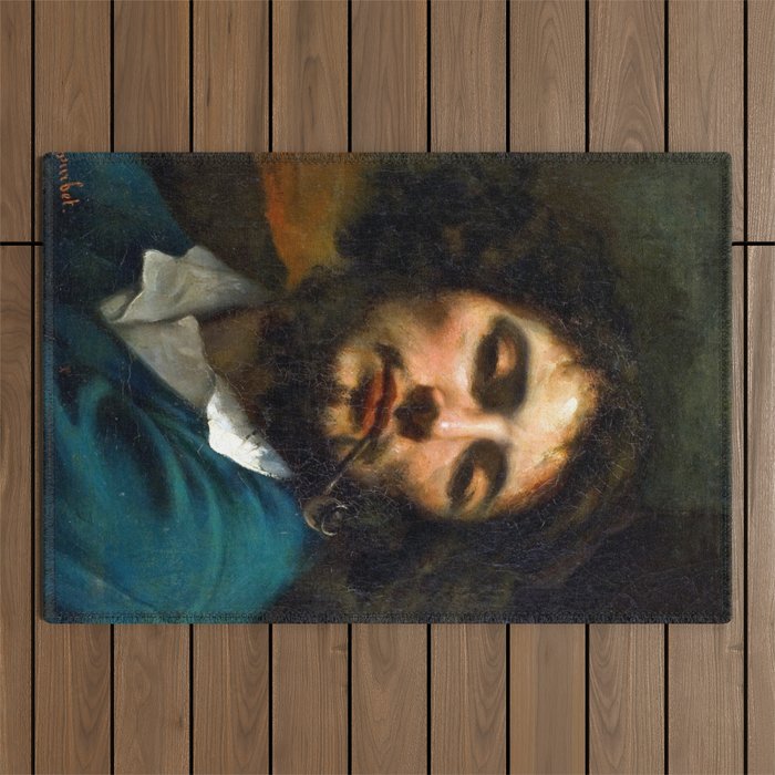 Gustave Courbet "Self-portrait" Outdoor Rug