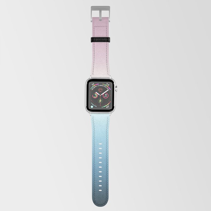 Feminine Pastel Ombre Pink, Cream and Blue Gradient Apple Watch Band