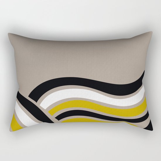 WAVES 2# ABSTRACT Rectangular Pillow