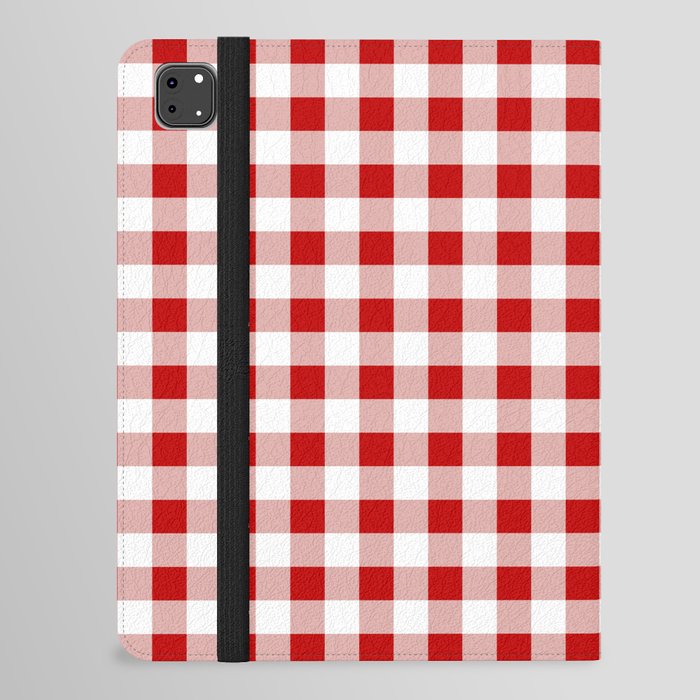 Red Check Pattern iPad Folio Case