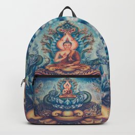 Buddah blue temple Backpack