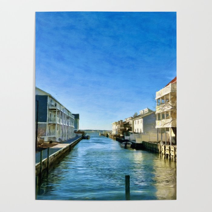 Boat Dock in New England Poster