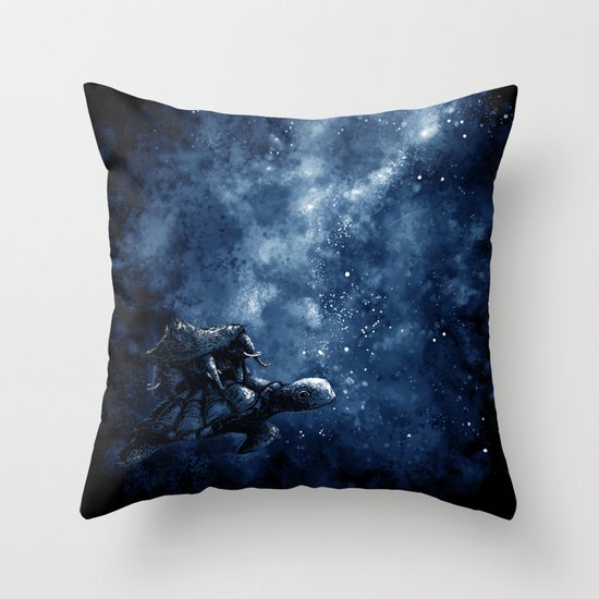 Cosmic Turtle Throw Pillow