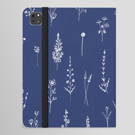 Classic Blue Wildflowers iPad Folio Case