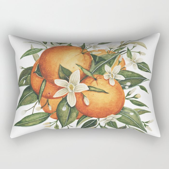 Orange Blossoms Rectangular Pillow