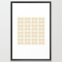 Seamless tile pattern in beige Framed Art Print