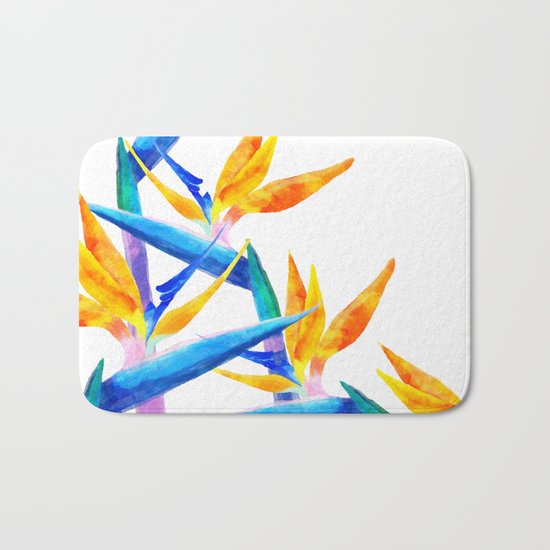 Bird of Paradise V2 Society6 #decor #buyart Bath Mat