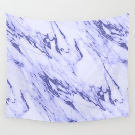 Very Peri 2022 Color Of The Year Periwinkle White Marble II Wall Tapestry