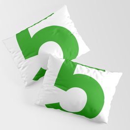 Number 5 (Green & White) Pillow Sham