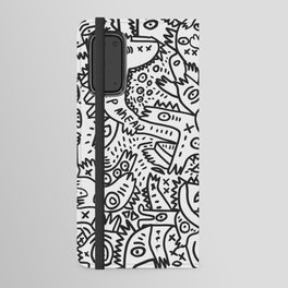 One Step Ahead Black and White Graffiti Street Art Android Wallet Case