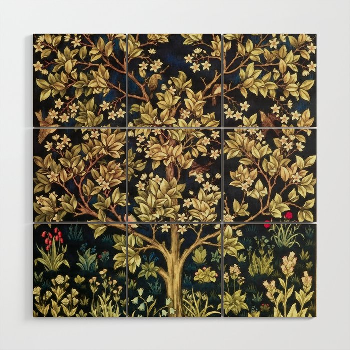 William Morris Tree Of Life Wood Wall Art By Artgallery Society6 William Morris Tree Of Life Wood Wall Art