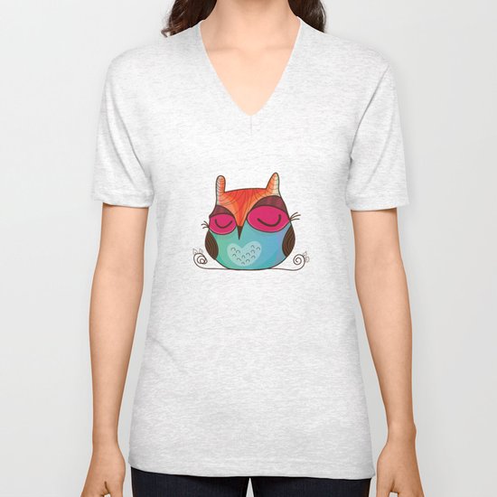 Owl Unisex V-Neck