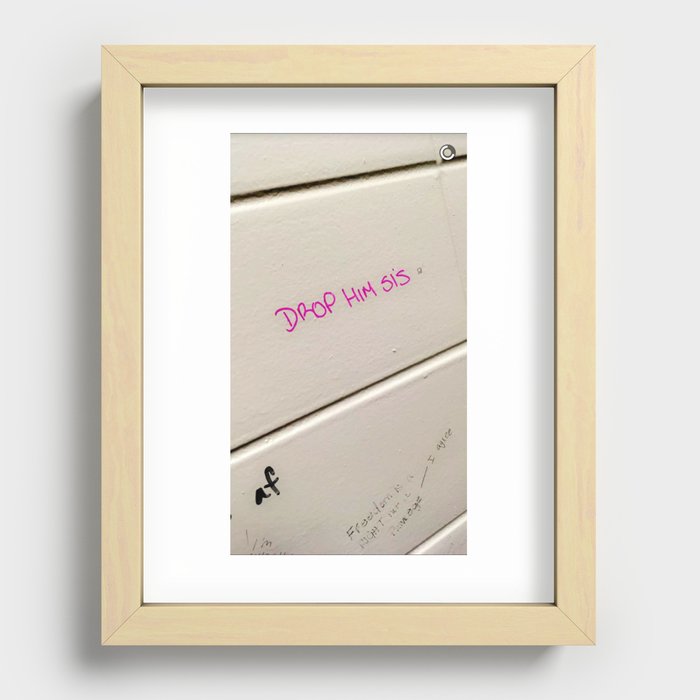 drop him sis Recessed Framed Print